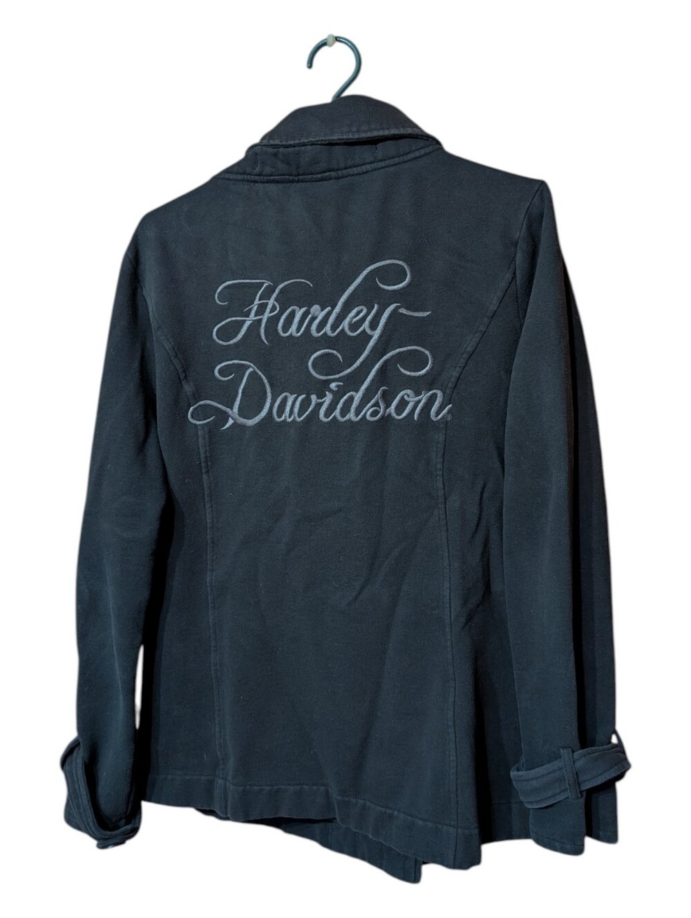 Harley-Davidson Embroidered Fleece Faded Black Pea Coat - XL - Picture 3 of 8